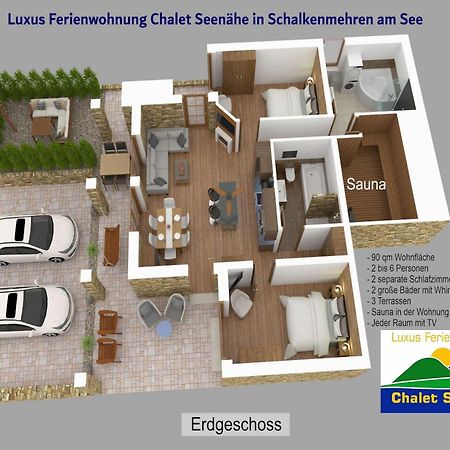 Luxus Ferienwohnung Chalet Seenaehe Schalkenmehren Luaran gambar