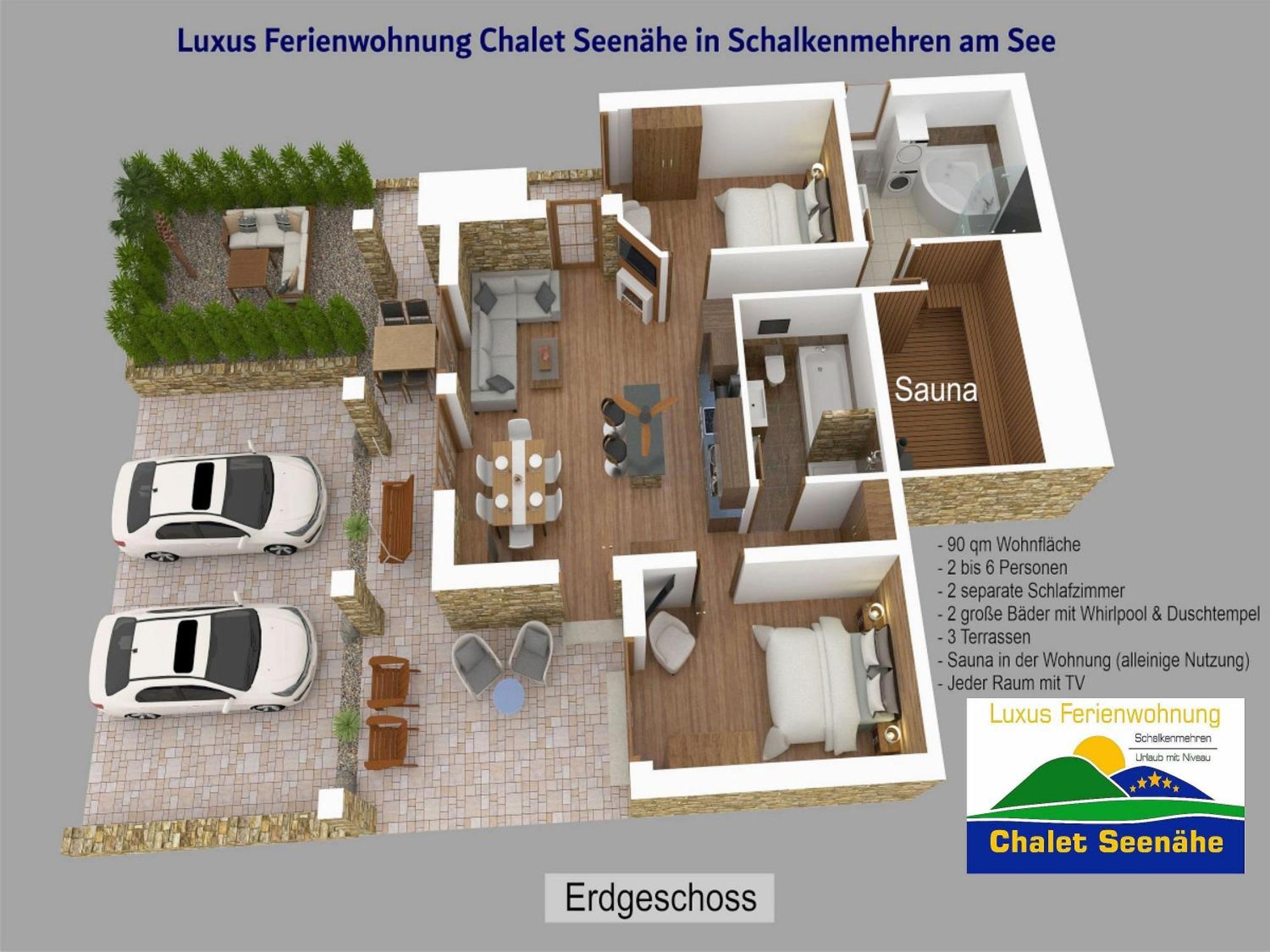 Luxus Ferienwohnung Chalet Seenaehe Schalkenmehren Luaran gambar